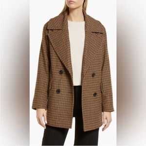 Nordstrom Short Herringbone Peacoat